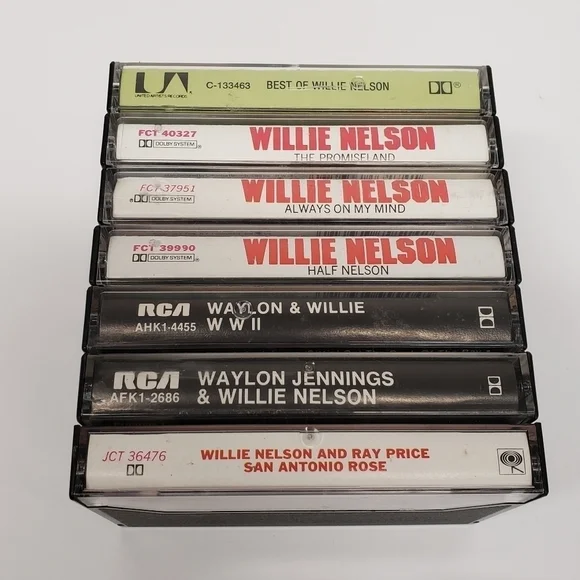 Willie Nelson Cassette Lot of 7 Vintage Music Tapes - Picture 2 of 11